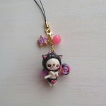 デビルにゃんこストラップ【ブラック】