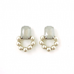 Milky white gray ピアス(パール)