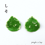 【新作】しそ天ぷらのブローチ