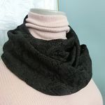 sale　ブラックフラワーストレッチレース　ロングスヌード