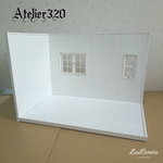 monanico様専用 わたしの白い部屋  L字型ドールハウス ミニチュア家      