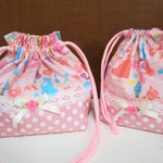 プリンセスミックスのお弁当袋＆コップ入れ☆ピンク☆