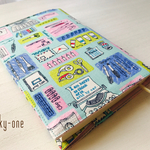 文庫本用☆stationery柄ブックカバー