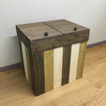 ＊特別配色 分別ゴミ箱 45L×2袋対応 ハンドメイド アンティーク風ダストボックス 3色/UN