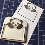 【消しゴムはんこ】パンダちゃんメッセージ枠