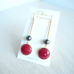 14kgf Circle longピアス ～ダークピンク～