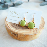 【再販売】14kgf Mini Circleピアス ～ピスタチオグリーン～