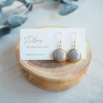 【再販売】14kgf Mini Circleピアス ～ライトグレー～