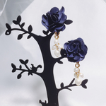 布花 パール イヤリング