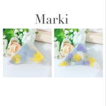 押し花❤︎三角ヘアクリップ❤︎青 紫陽花