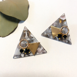  三角ピアス♡グレー