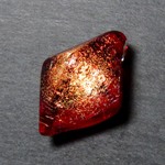 ≪Dichroic Diamond≫　ガラスのペンダント　カッパー＆レッド　Glass accessories  