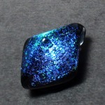 ≪Dichroic Diamond≫　ガラスのペンダント　ブルー＆グリーン　Glass accessories  