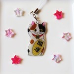 まねきねこストラップ★三毛