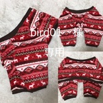 肘あてわんこ服 bird01様専用＜首64・胸88＞ラージサイズ(オール柄フリース素材）