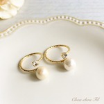 pearl&stone ring