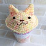 ふた猫【オレンジシャーベット】～カップ麺のふた押さえます！