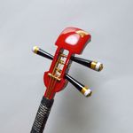 かんざし 「三味線」朱色３５