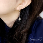 透かしハートのシルバーピアス