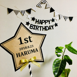 【再販×9】モノトーン★お誕生日ガーランド＆プロップス