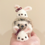 ハリネズミ帽子 しろうさぎ