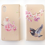 文鳥の手帳型iPhoneXケース