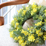 ミモザ×菜の花deお花畑リース　30
