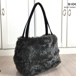 ❶サンプル品 エコファー2wayトートバッグ　8号帆布×エコファー×アクリルテープ　SALE！  
