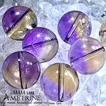 🎁【世界一美しい産地石!!】幻のボリビア産アメトリン・AAAAAランク✧【極濃天然色!! 全石シャイニーレッセンス入り✧】約10～10.5ｍｍ珠【１石】セット【最高峰ボリビア/アナイ鉱山産✧】