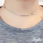 【再販】シンプルシルバースティックネックレス