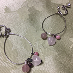 恋色天然石ピアス
