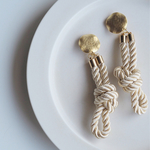 再入荷 brass × rope earring ivory