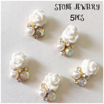 【new】stone jewelry  ホワイトローズ