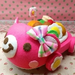 【再販】送料無料☆くまちゃんランチプレートカー☆ピンク②