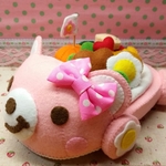 【再販】送料無料☆くまちゃんランチプレートカー☆ピンク