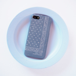 ペイズリースマホケース グレー