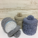 シンプルインテリア POMPOM バスケット編みバージョン 綿棒ケースカバー のみ