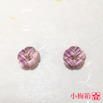 –着物生地使用–  和風  小梅ピアス・イヤリング（柄…本紫×シルバーラメ）