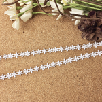 ＊再入荷＊2m 極細 小さなお花 ケミカルレース ブレード 白 BK180106 ハンドメイド 手芸 素材 材料 DIY