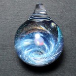 ≪銀河の光≫　ガラスのペンダント オパール Glass accessories　