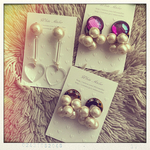 [限定セール]  アクリル×コットンパールのピアス