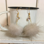 リアルミンクファーピアス