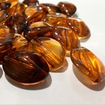 (JA0422) 17x23mm 25g/14個 アクリルビーズ べっ甲風 