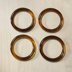 BROWN MARBLE CLEAR ACRYL RING FOOP PARTS