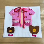 〈再販・新柄〉手作り・布・よくばり知育玩具・ピンク・リボン・くまちゃん