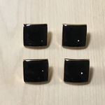 ANTIQUE BLACK GOLD SQUARE BUTTON CABOCHON PARTS