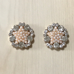 CRYSTAL PEARL GOLD STAR CABOCHON PARTS