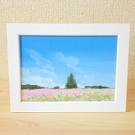 油絵原画『大空』　額縁付き
