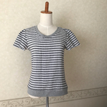 全7色！！ 立体ボーダーとニットの変わりTシャツ gray