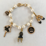  Sale 夢見るバレリーナ　パールブレスレット　黒